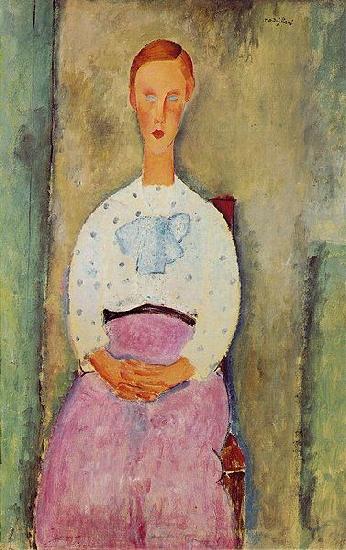 Amedeo Modigliani Jeune fille au corsage a pois Germany oil painting art